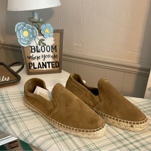 Mens jute leather espadrilles size 10